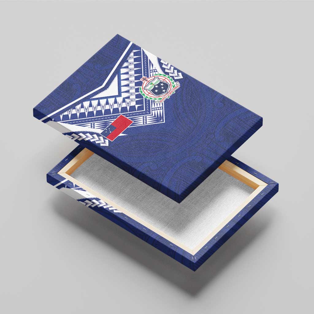 Samoa Rugby Canvas Wall Art Pacific Motifs - Polynesian Pride