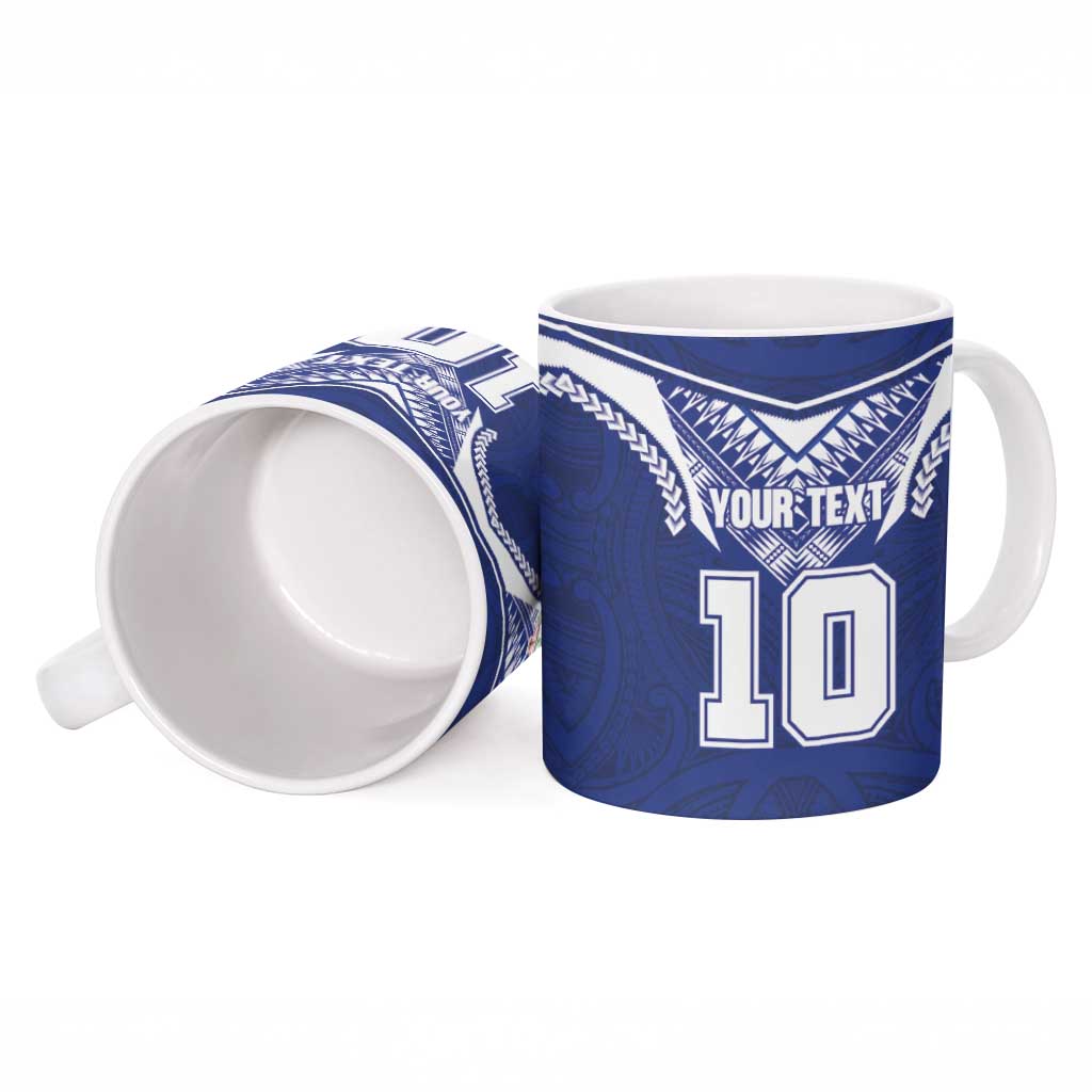 Custom Samoa Rugby Ceramic Mug Pacific Motifs LT03 - Polynesian Pride