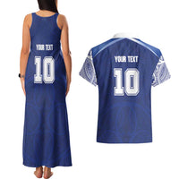 Custom Samoa Rugby Couples Matching Tank Maxi Dress and Hawaiian Shirt Pacific Motifs - Polynesian Pride