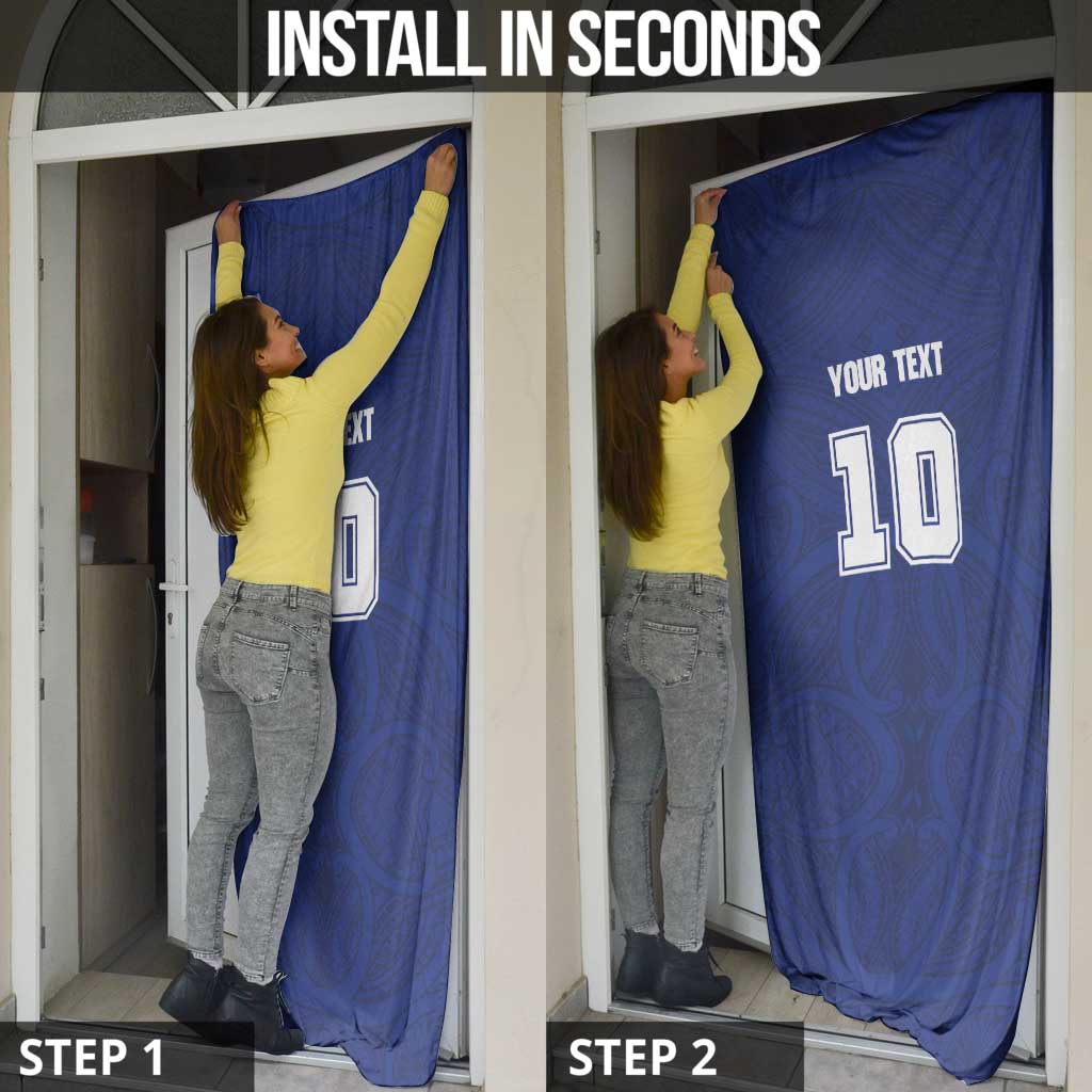 Custom Samoa Rugby Door Cover Pacific Motifs - Polynesian Pride