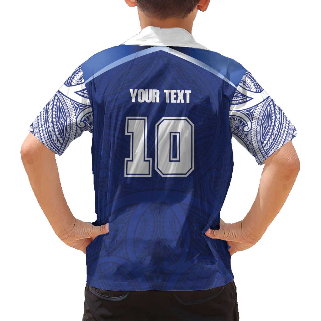 Custom Samoa Rugby Family Matching Long Sleeve Bodycon Dress and Hawaiian Shirt Pacific Motifs - Polynesian Pride