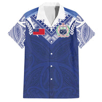 Custom Samoa Rugby Family Matching Off Shoulder Maxi Dress and Hawaiian Shirt Pacific Motifs - Polynesian Pride