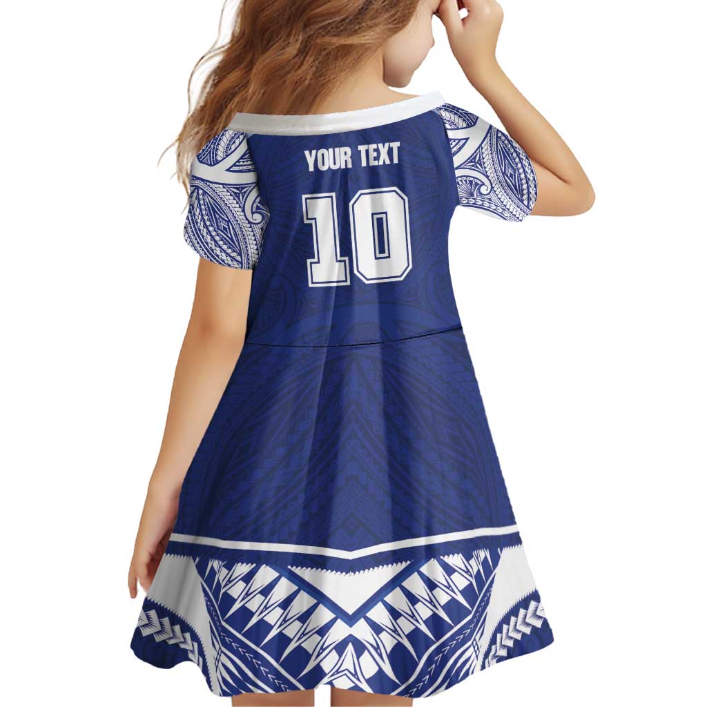 Custom Samoa Rugby Family Matching Off Shoulder Short Dress and Hawaiian Shirt Pacific Motifs - Polynesian Pride