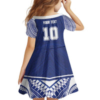 Custom Samoa Rugby Family Matching Short Sleeve Bodycon Dress and Hawaiian Shirt Pacific Motifs LT03 - Polynesian Pride