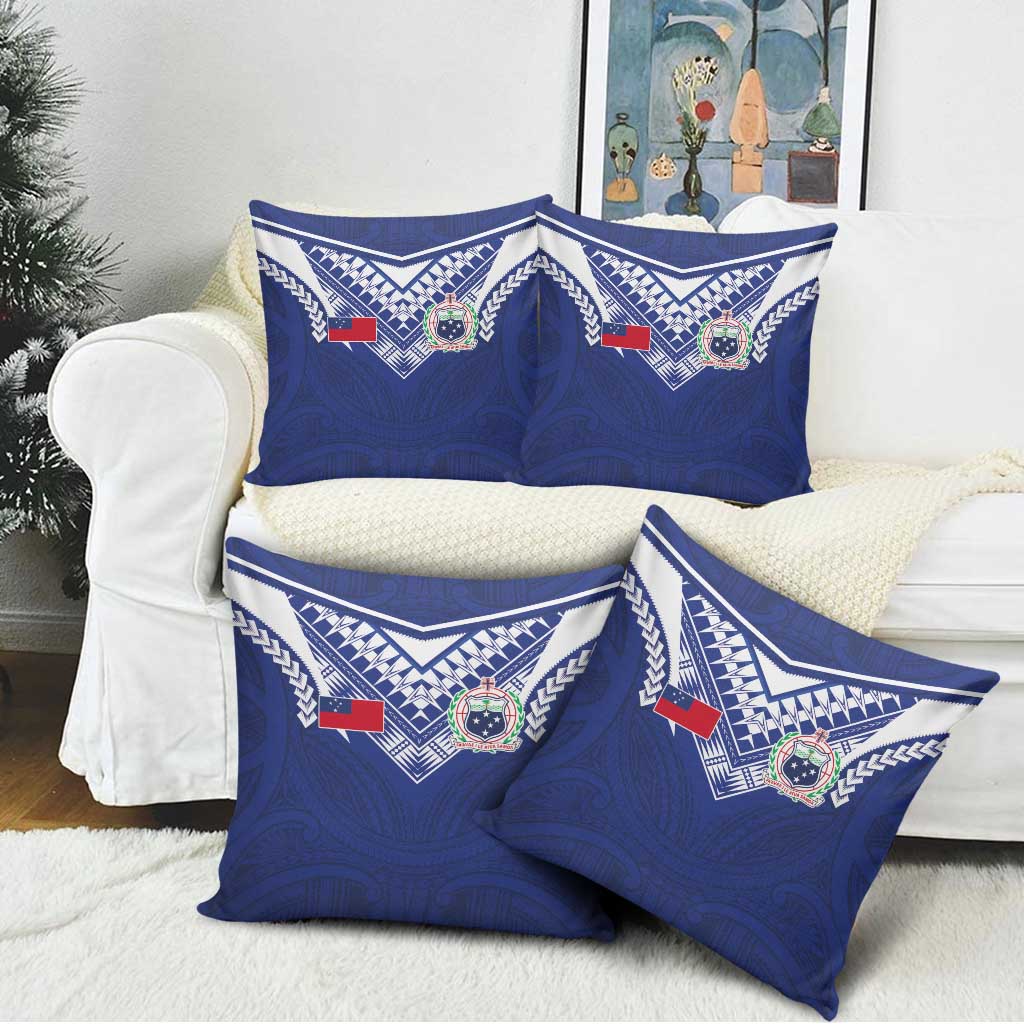 Samoa Rugby Pillow Cover Pacific Motifs - Polynesian Pride
