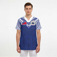 Custom Samoa Rugby Scrub Top Pacific Motifs - Polynesian Pride