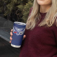 Custom Samoa Rugby Tumbler Cup Pacific Motifs - Polynesian Pride