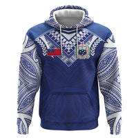 Custom Samoa Rugby Zip Hoodie Pacific Motifs - Polynesian Pride