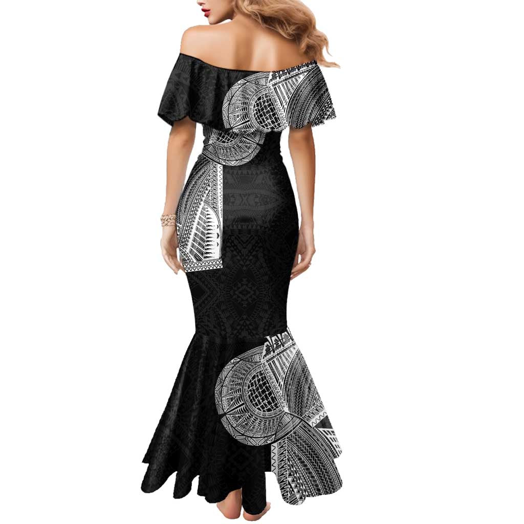 Samoan Tatau Family Matching Mermaid Dress and Hawaiian Shirt Art Tribal Traditional Tattoos - Polynesian Pride