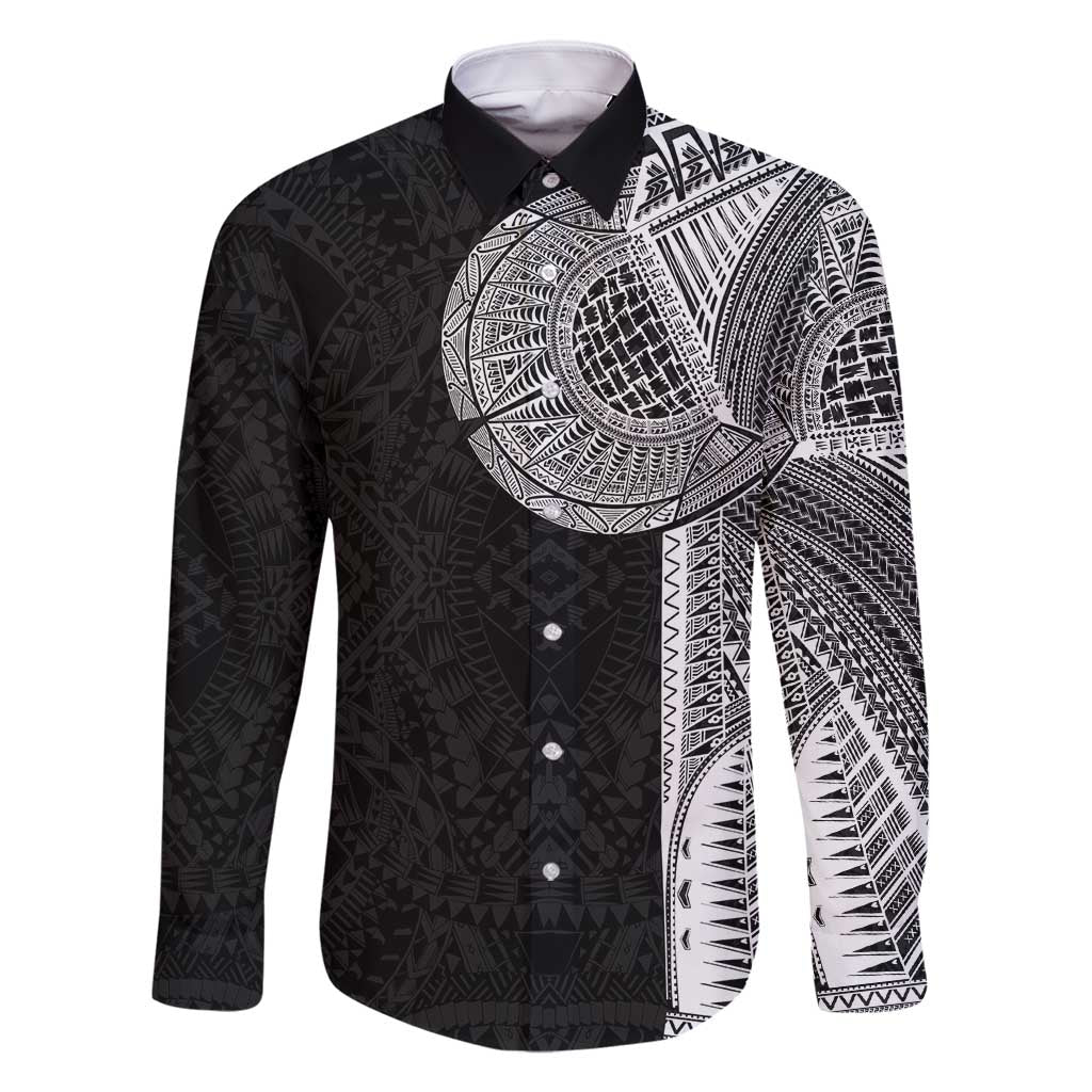 Samoan Tatau Family Matching Off Shoulder Maxi Dress and Hawaiian Shirt Art Tribal Traditional Tattoos - Polynesian Pride