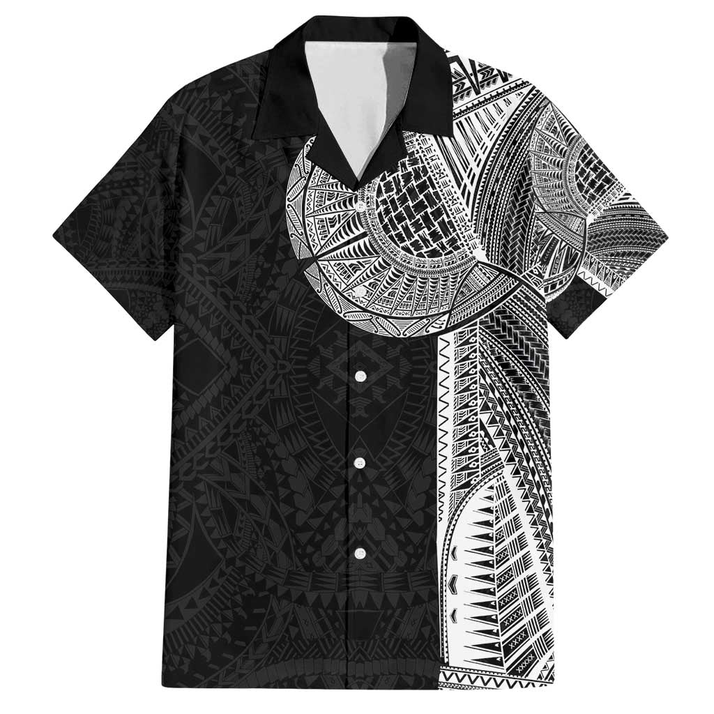 Samoan Tatau Family Matching Off Shoulder Short Dress and Hawaiian Shirt Art Tribal Traditional Tattoos - Polynesian Pride