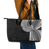 Samoan Tatau Leather Tote Bag Art Tribal Traditional Tattoos - Polynesian Pride