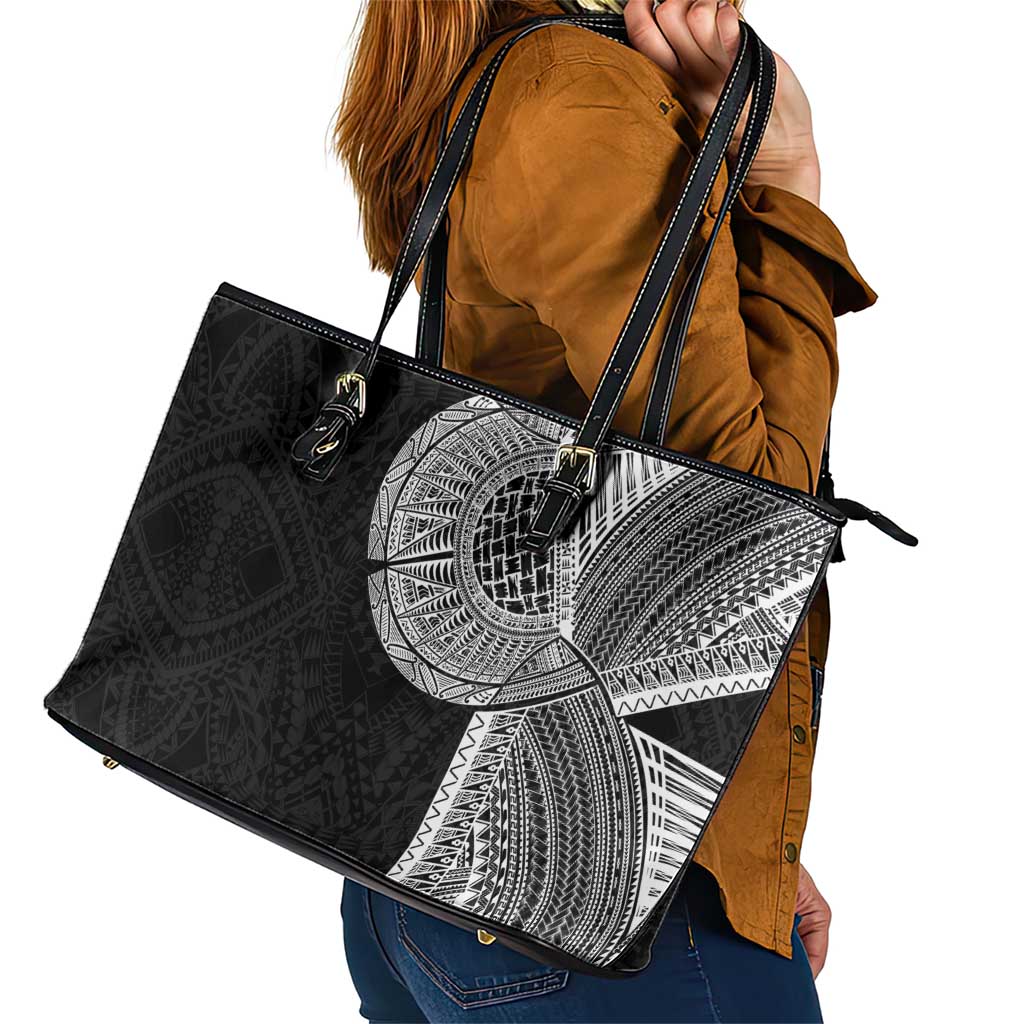 Samoan Tatau Leather Tote Bag Art Tribal Traditional Tattoos - Polynesian Pride