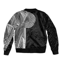 Samoan Tatau Sleeve Zip Bomber Jacket Art Tribal Traditional Tattoos - Polynesian Pride