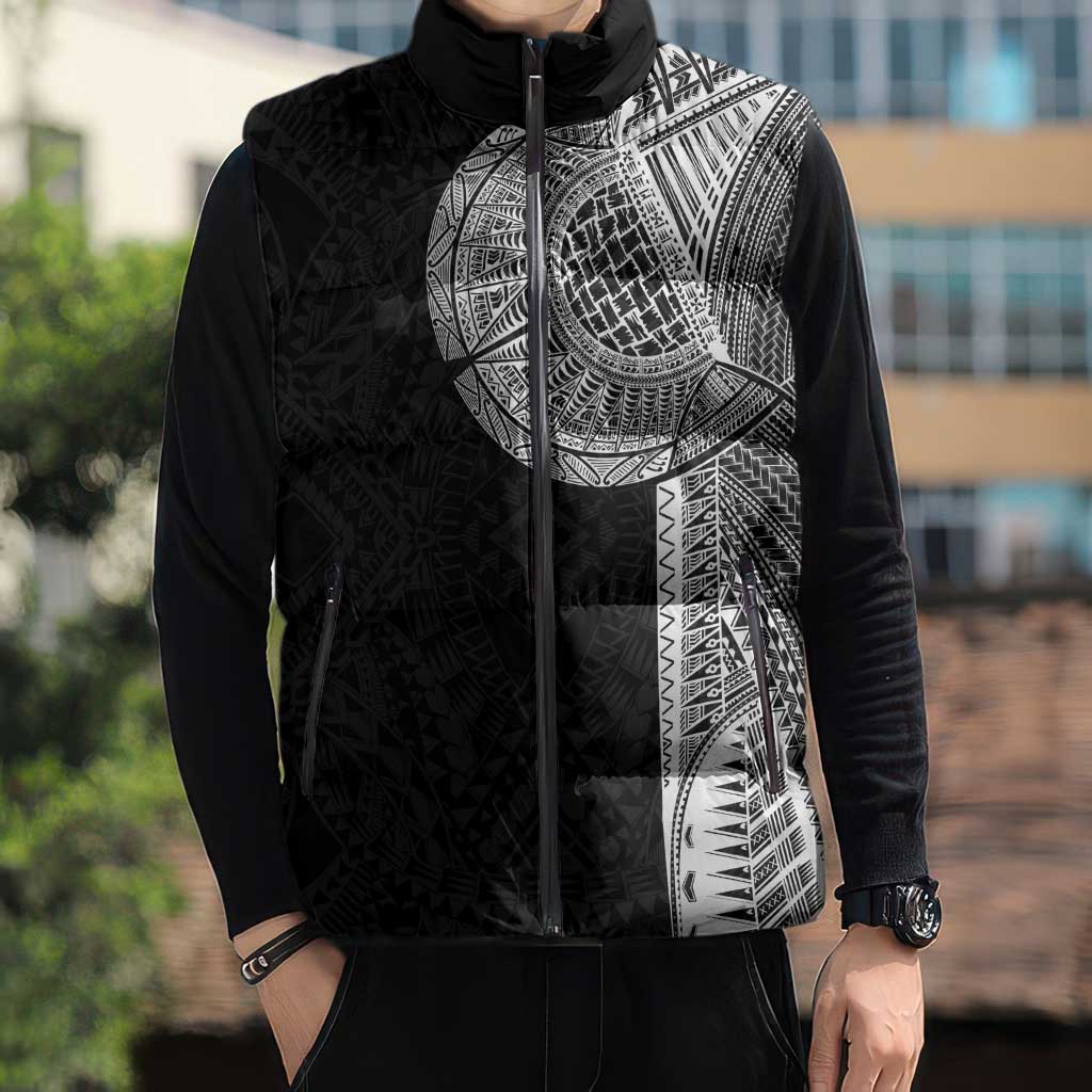 Samoan Tatau Sleeveless Puffer Jacket Art Tribal Traditional Tattoos LT03 - Polynesian Pride