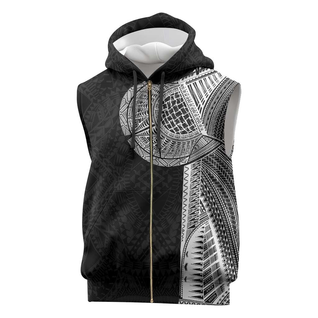Samoan Tatau Sleeveless Zip Hoodie Art Tribal Traditional Tattoos - Polynesian Pride