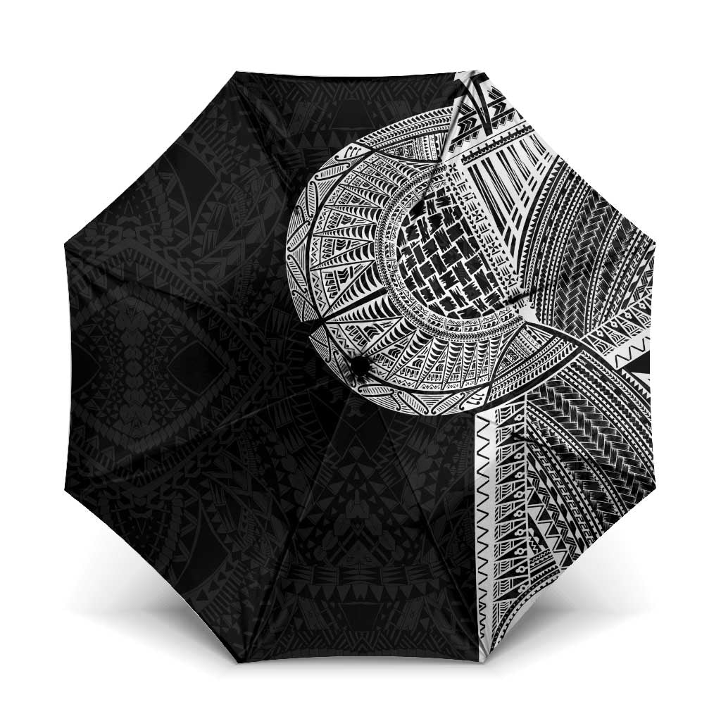 Samoan Tatau Umbrella Art Tribal Traditional Tattoos LT03 One Size Folded 11.42 inch Opened Diameter 37.4 inch Black - Polynesian Pride