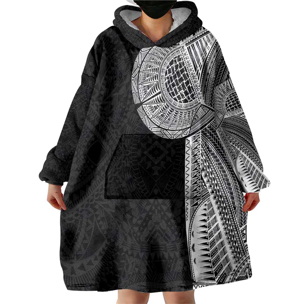 Samoan Tatau Wearable Blanket Hoodie Art Tribal Traditional Tattoos - Polynesian Pride