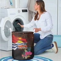 Kiribati Flag and Fireworks Laundry Basket First Place Welcome the New Year - Polynesian Pride