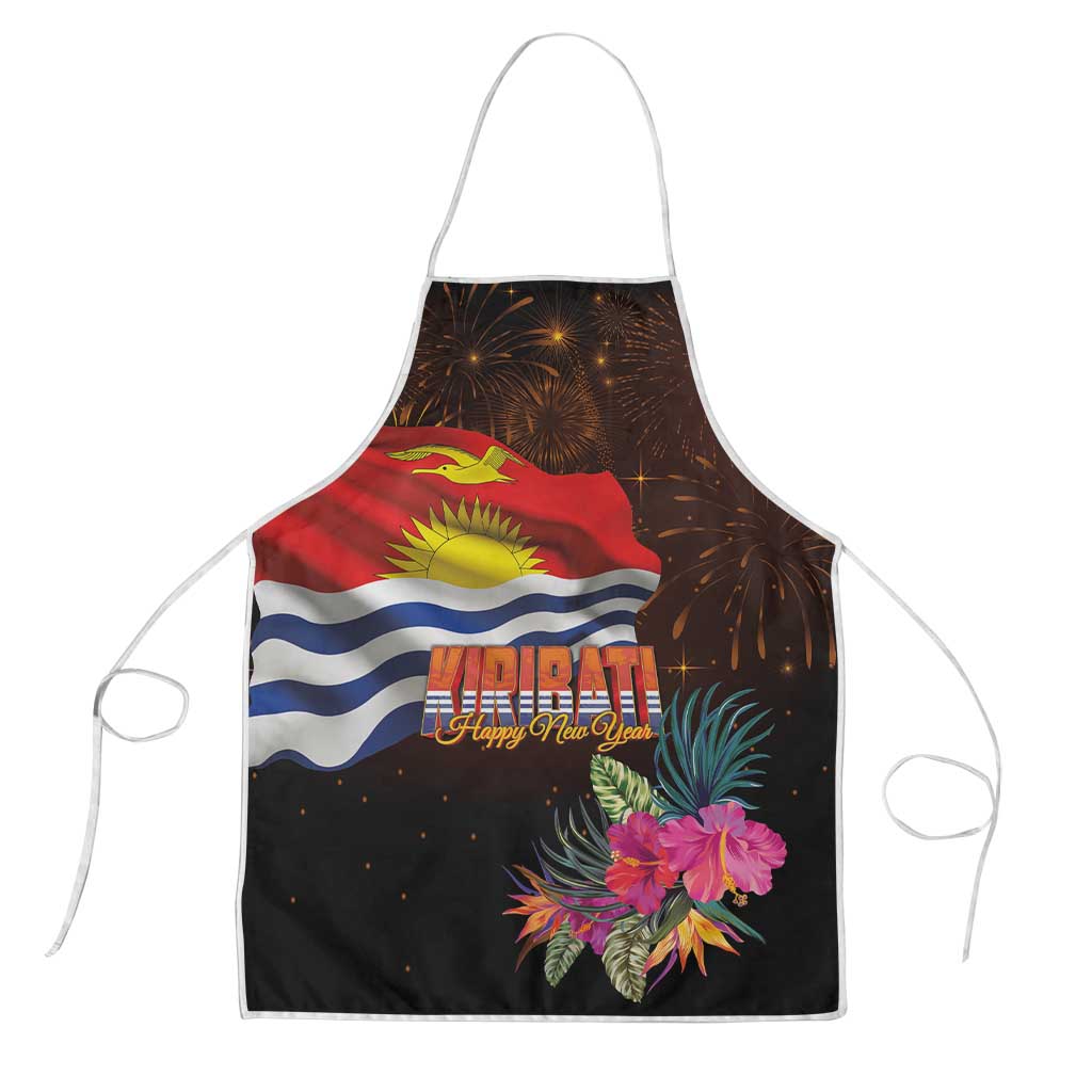 Kiribati Flag and Fireworks Apron First Place Welcome the New Year - Polynesian Pride