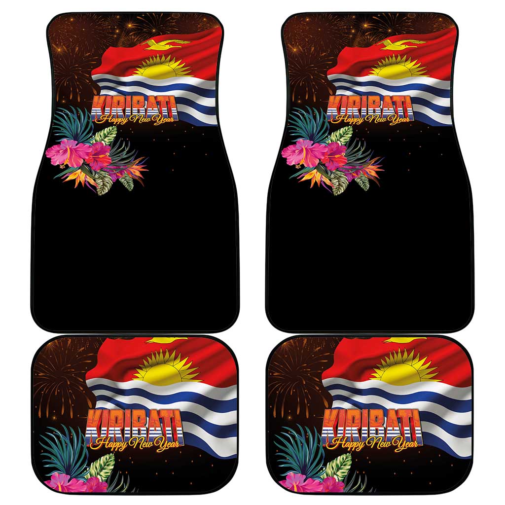 Kiribati Flag and Fireworks Car Mats First Place Welcome the New Year - Polynesian Pride