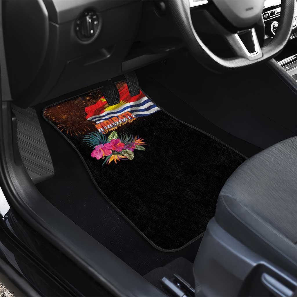 Kiribati Flag and Fireworks Car Mats First Place Welcome the New Year - Polynesian Pride