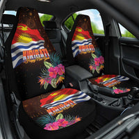 Kiribati Flag and Fireworks Car Seat Cover First Place Welcome the New Year - Polynesian Pride