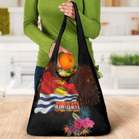 Kiribati Flag and Fireworks Grocery Bag First Place Welcome the New Year - Polynesian Pride