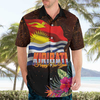 Kiribati Flag and Fireworks Hawaiian Shirt First Place Welcome the New Year - Polynesian Pride