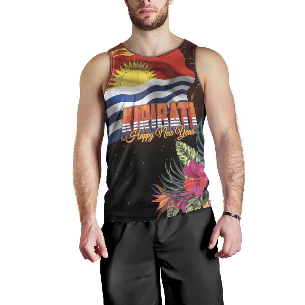 Kiribati Flag and Fireworks Men Tank Top First Place Welcome the New Year - Polynesian Pride