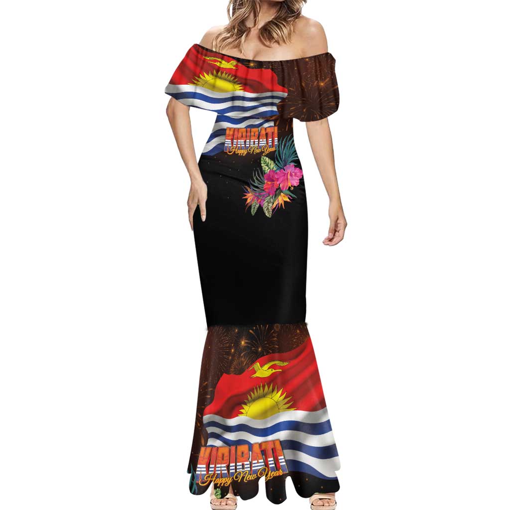 Kiribati Flag and Fireworks Mermaid Dress First Place Welcome the New Year - Polynesian Pride