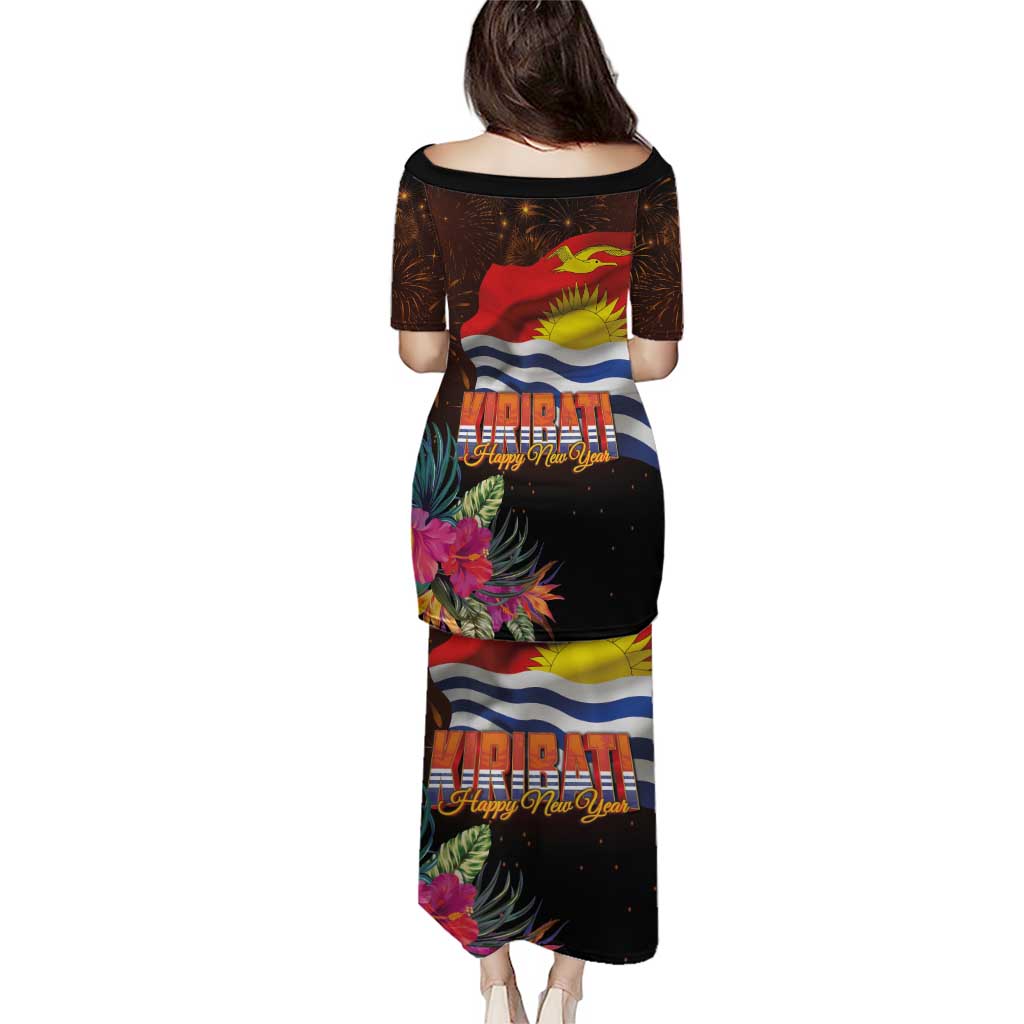 Kiribati Flag and Fireworks Puletasi First Place Welcome the New Year - Polynesian Pride