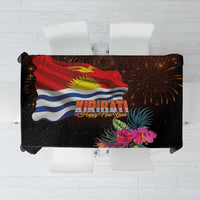Kiribati Flag and Fireworks Tablecloth First Place Welcome the New Year - Polynesian Pride