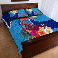 Personalised Haiti 220th Anniversary Independence Day Quilt Bed Set Ayiti Flower with Polynesian Pattern LT03 - Polynesian Pride