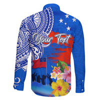 Personalised Samoa 62nd Anniversary Independence Day Family Matching Off Shoulder Short Dress and Hawaiian Shirt Samoan Tribal Flag Style LT03 - Polynesian Pride