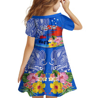 Personalised Samoa 62nd Anniversary Independence Day Family Matching Tank Maxi Dress and Hawaiian Shirt Samoan Tribal Flag Style LT03 - Polynesian Pride