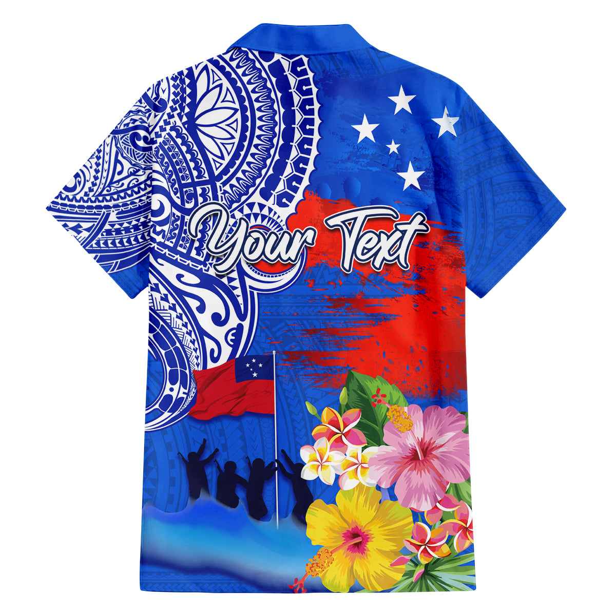 Personalised Samoa 62nd Anniversary Independence Day Family Matching Tank Maxi Dress and Hawaiian Shirt Samoan Tribal Flag Style LT03 - Polynesian Pride
