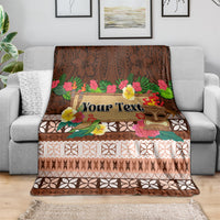 Pasifika Festival Auckland Blanket Polynesian Tribal with Pacific Pattern Brown Color
