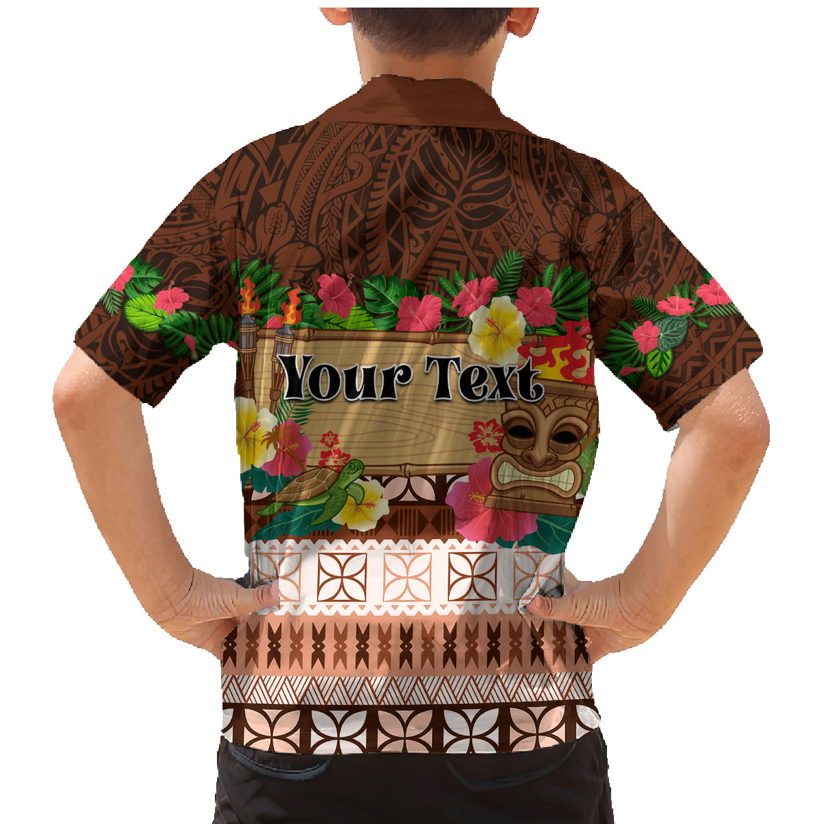 Pasifika Festival Auckland Family Matching Mermaid Dress and Hawaiian Shirt Polynesian Tribal with Pacific Pattern Brown Color LT03 - Polynesian Pride