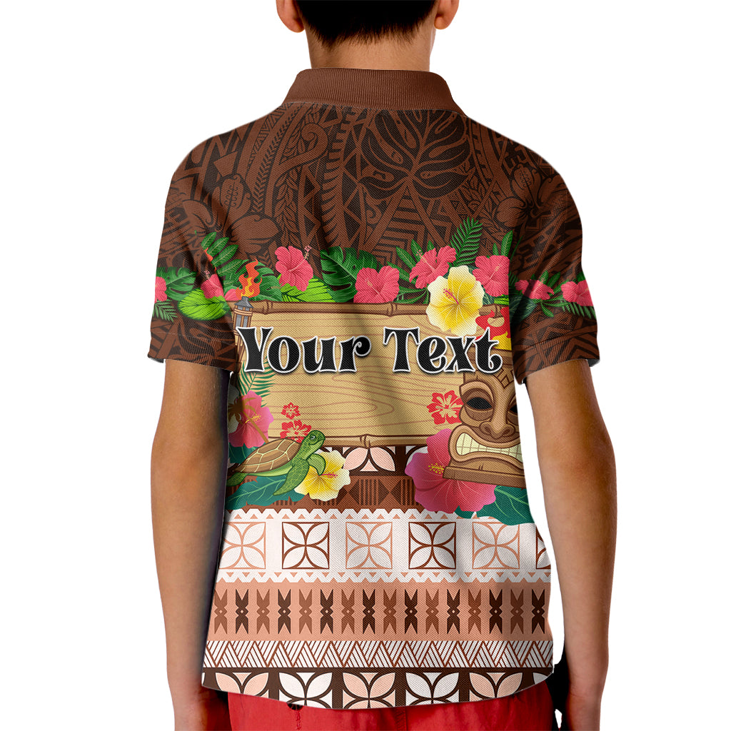 Pasifika Festival Auckland Kid Polo Shirt Polynesian Tribal with Pacific Pattern Brown Color LT03 - Polynesian Pride