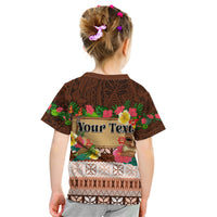 Pasifika Festival Auckland Kid T Shirt Polynesian Tribal with Pacific Pattern Brown Color LT03 - Polynesian Pride