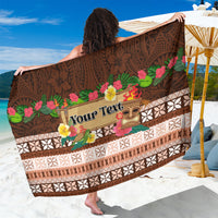 Pasifika Festival Auckland Sarong Polynesian Tribal with Pacific Pattern Brown Color LT03 One Size 44 x 66 inches Brown - Polynesian Pride