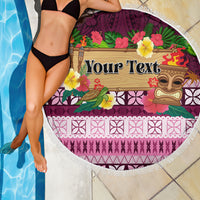 Pasifika Festival Auckland Beach Blanket Polynesian Tribal with Pacific Pattern Pink Color