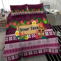 Pasifika Festival Auckland Bedding Set Polynesian Tribal with Pacific Pattern Pink Color LT03 - Polynesian Pride