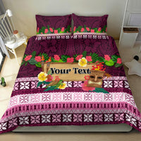 Pasifika Festival Auckland Bedding Set Polynesian Tribal with Pacific Pattern Pink Color LT03 - Polynesian Pride