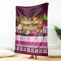 Pasifika Festival Auckland Blanket Polynesian Tribal with Pacific Pattern Pink Color