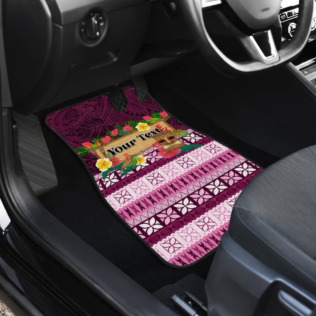 Pasifika Festival Auckland Car Mats Polynesian Tribal with Pacific Pattern Pink Color