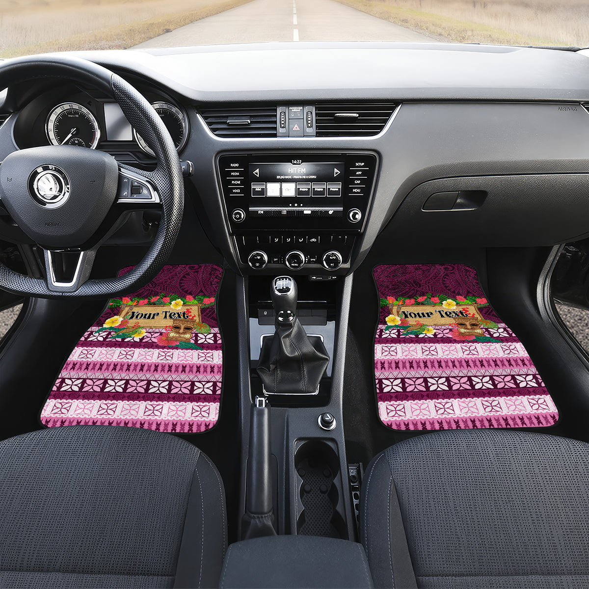 Pasifika Festival Auckland Car Mats Polynesian Tribal with Pacific Pattern Pink Color