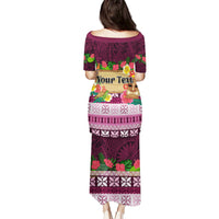 Pasifika Festival Auckland Puletasi Polynesian Tribal with Pacific Pattern Pink Color LT03 - Polynesian Pride