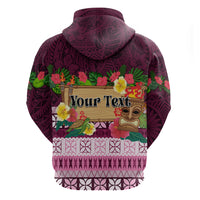 Pasifika Festival Auckland Zip Hoodie Polynesian Tribal with Pacific Pattern Pink Color LT03 - Polynesian Pride